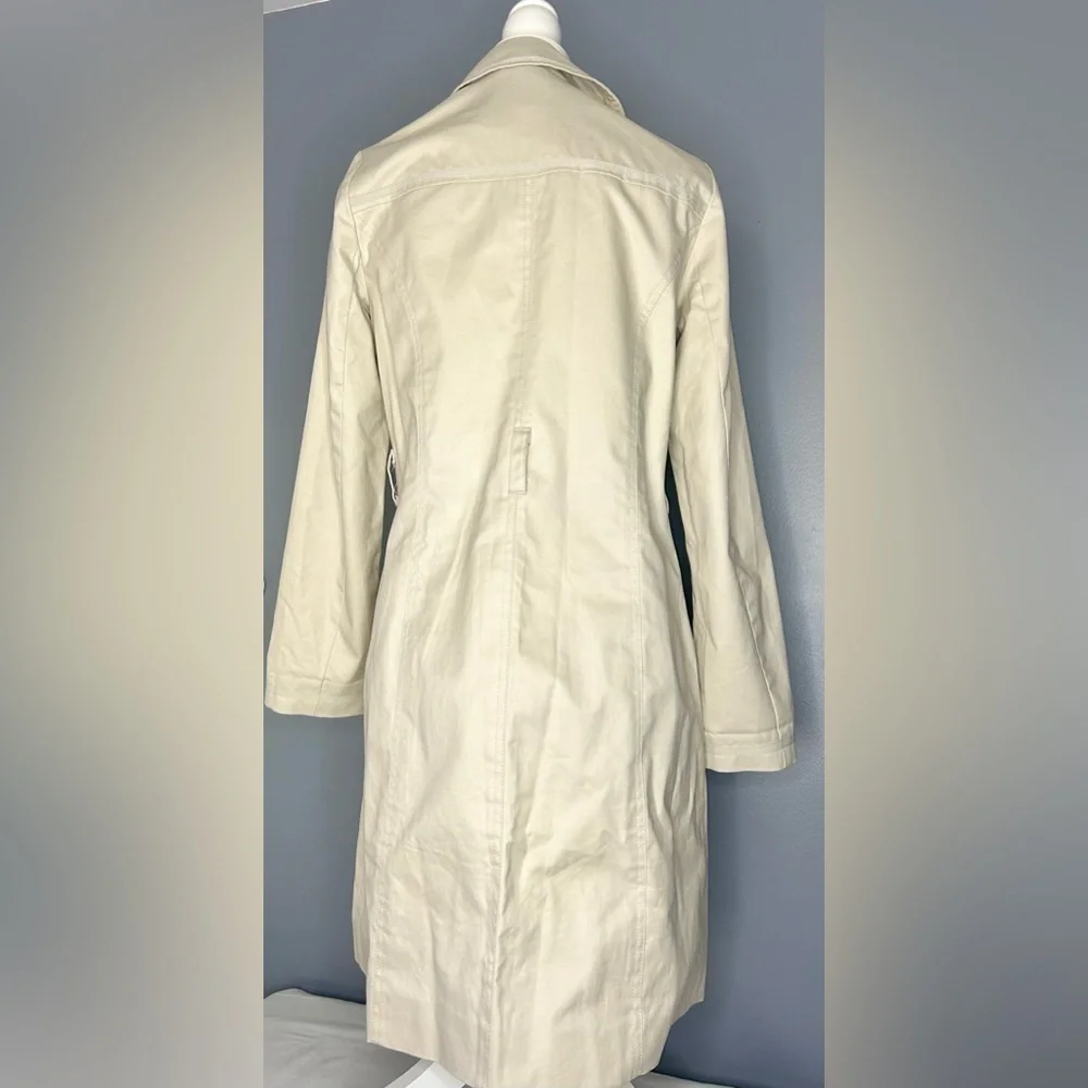 Boden Womens Trench Coat Khaki 6 *no belt* Academia Classiccore Closet Staple - Picture 2 of 16